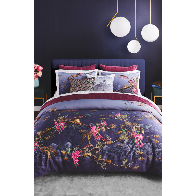 Ted Baker Purple Standard Cotton 230 TC Reversible Comforter Set Wayfair